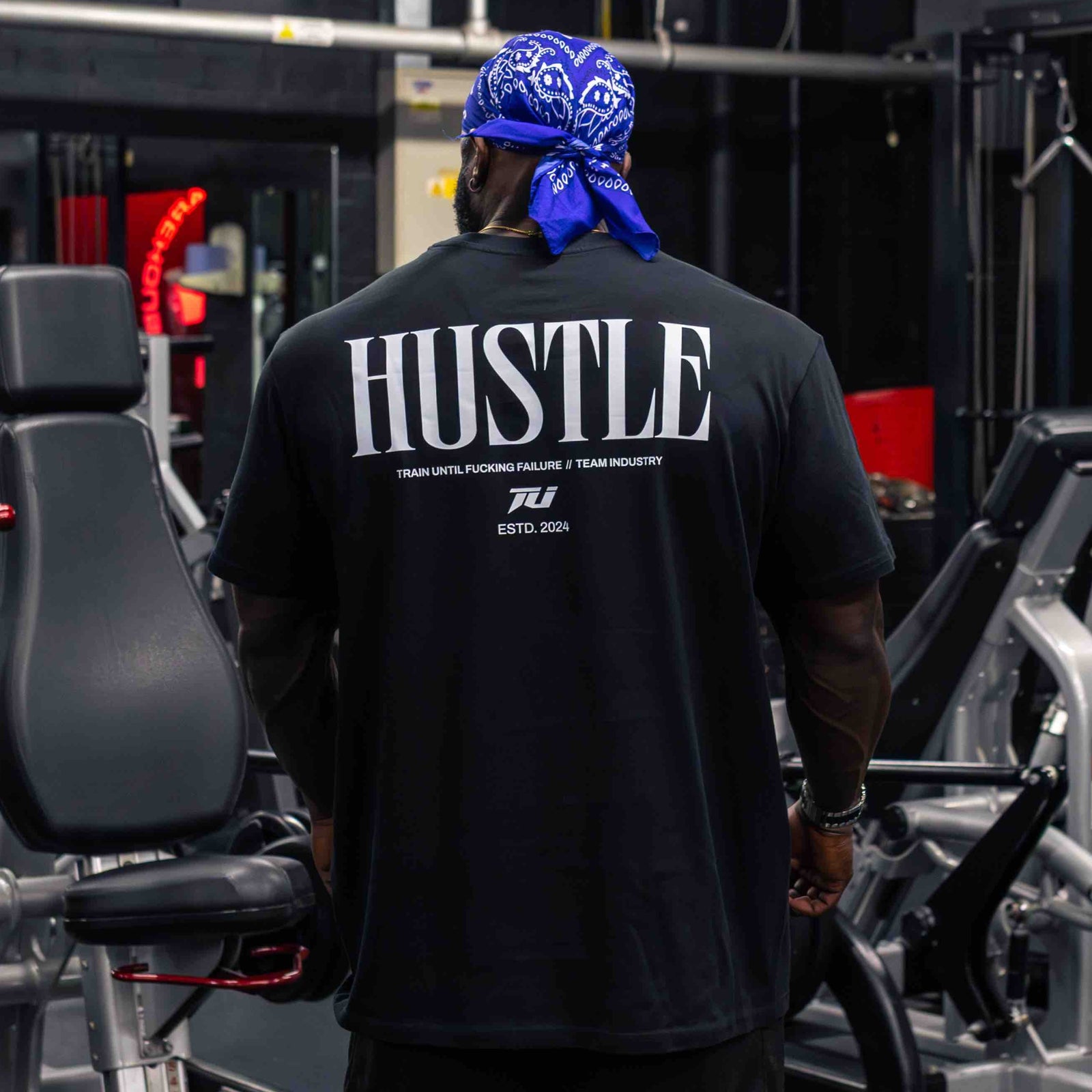 INDUSTRY T SHIRT TEE FOR FITNESS GYM WORKOUT BODYBUILDING