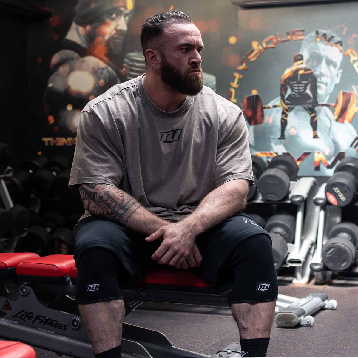 DUAL PLY COMPRESSION KNEE SLEEVES FOR WEIGHT TRAINING