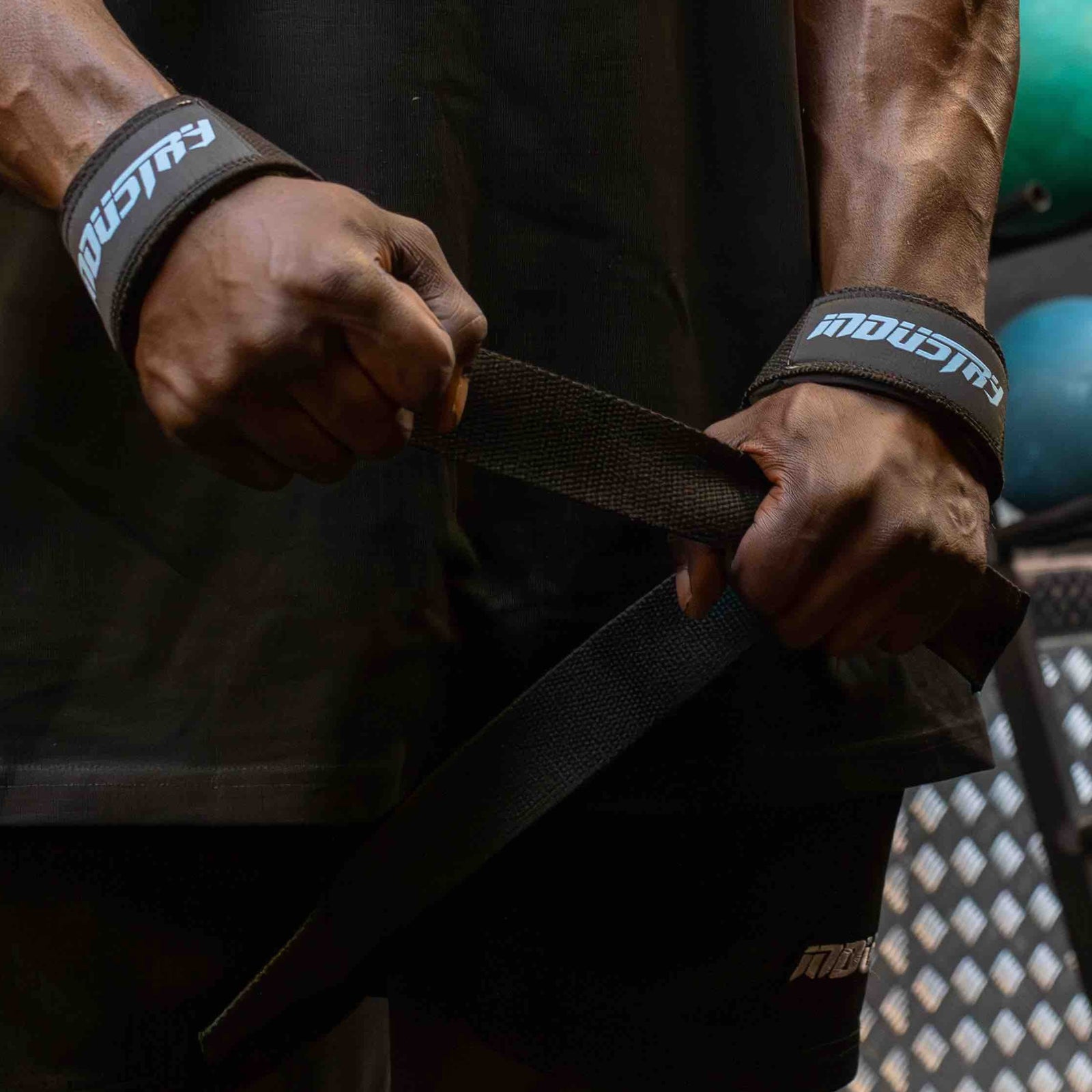 team industry wrist straps deadlifting bodybuilding