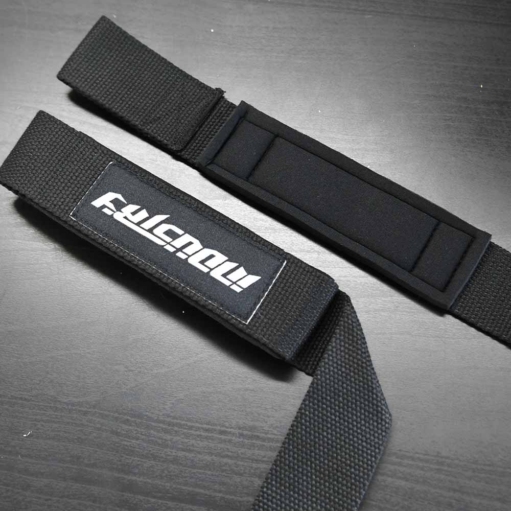 Team Industry Classic Lifting Straps - Black & White