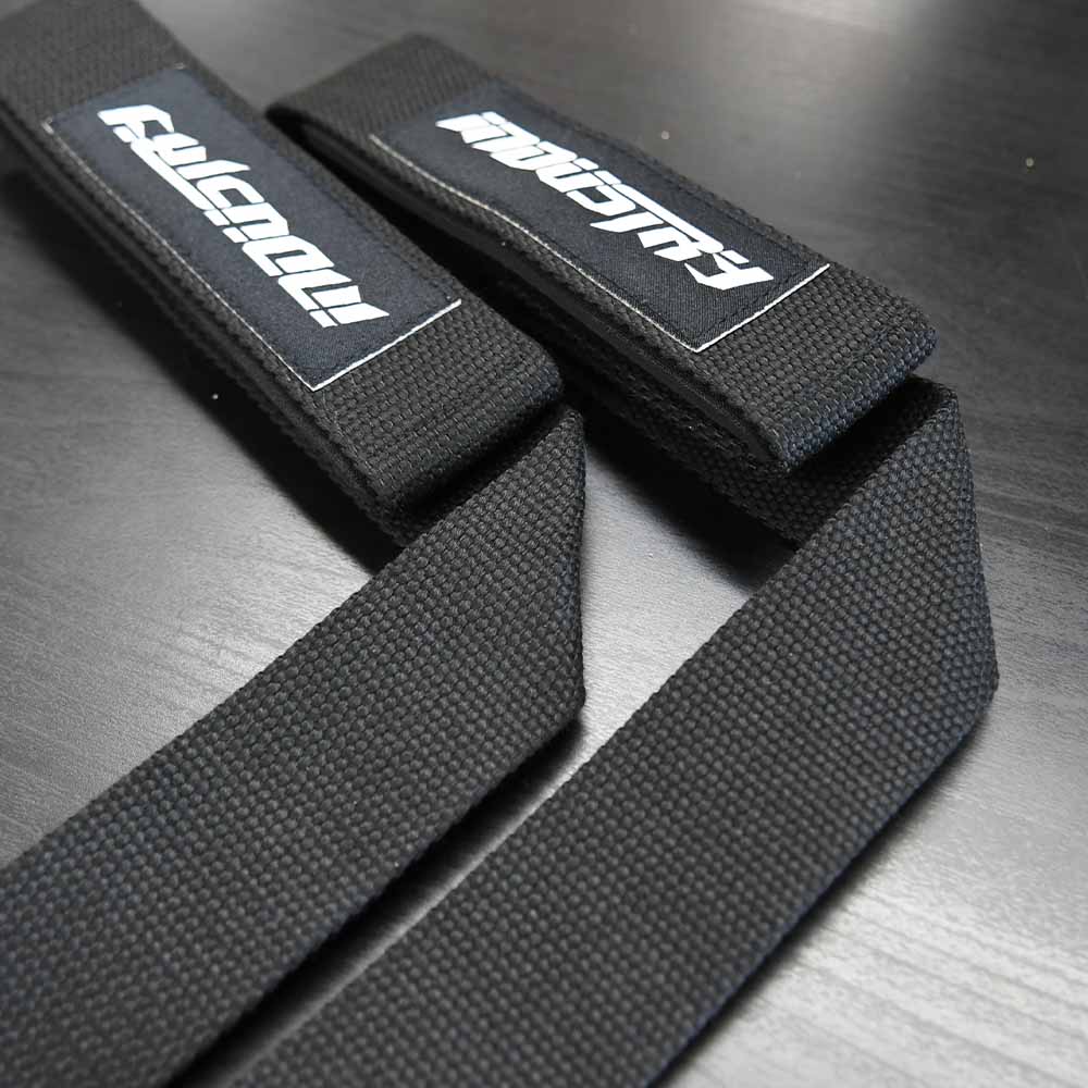 Team Industry Classic Lifting Straps - Black & White