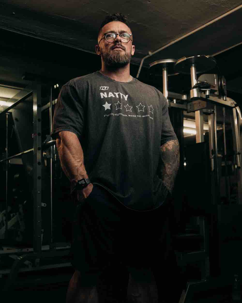 team industry oversize fitness tee shirt bodybuilding