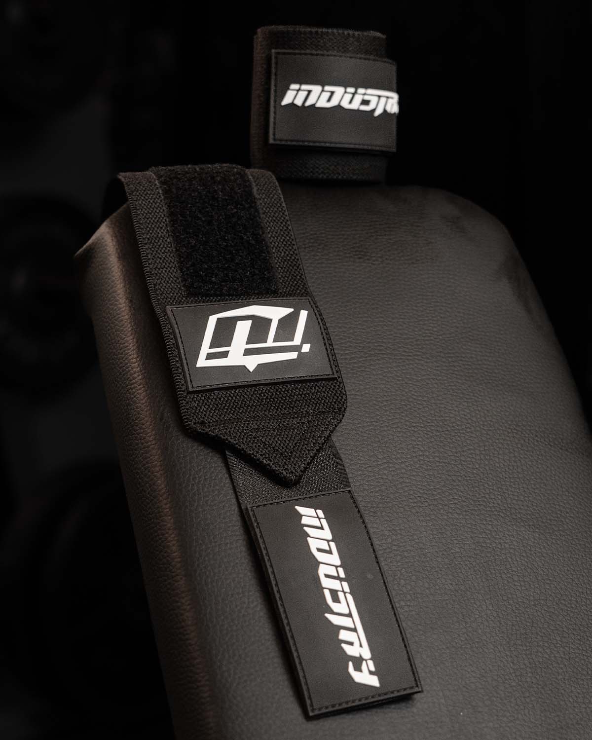 Team Industry Stiff Wrist Wraps - Black & White